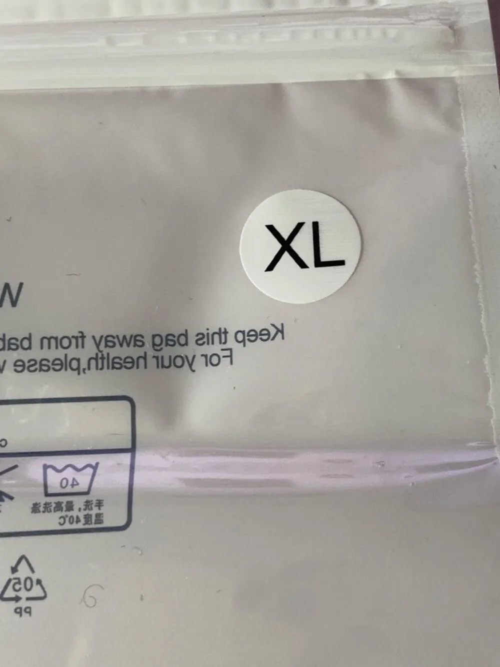 Lot of 20 Plastic Zip Seal Bags Printed With Wording  Underwear XL Cotton Resale